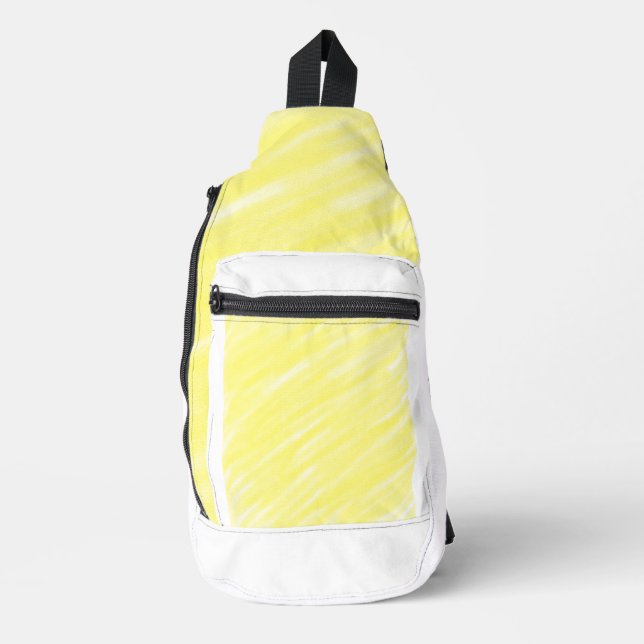 simple minimal solid colour custom yellow pastel a sling bag (Front)