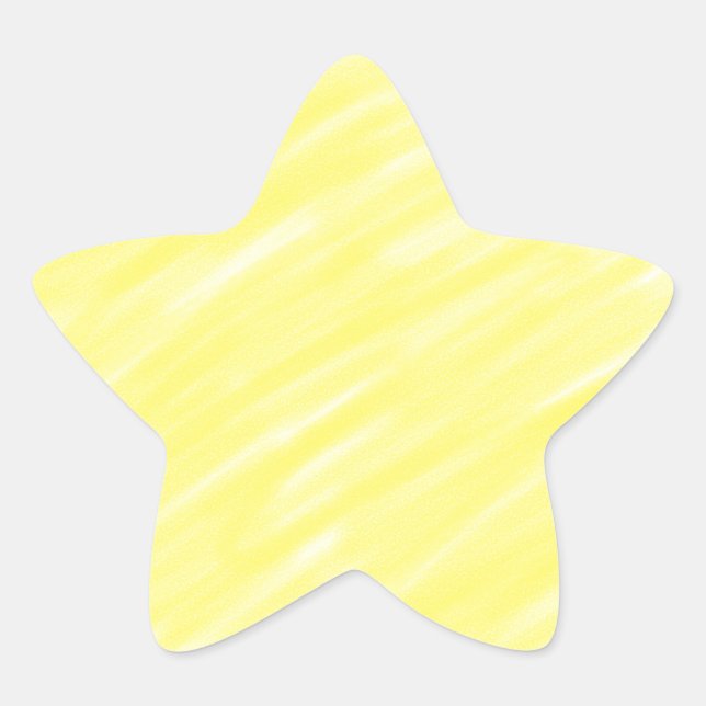 simple minimal solid colour custom yellow pastel a star sticker (Front)