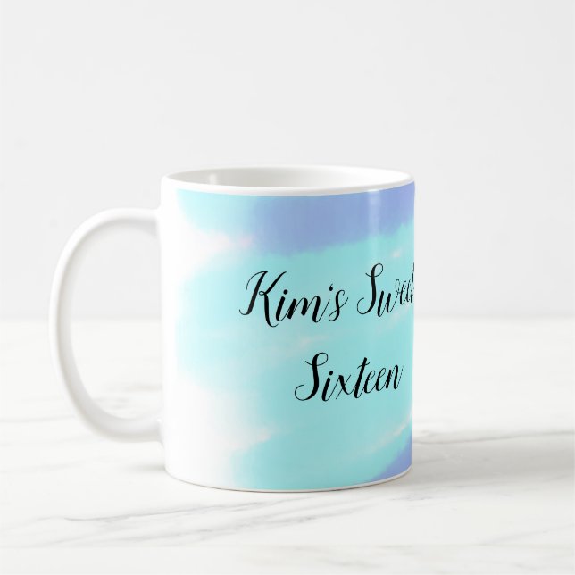 SIMPLE MINIMAL sweet sixteen elegant custom modern Coffee Mug (Left)