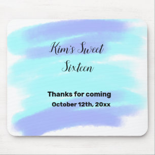 SIMPLE MINIMAL sweet sixteen elegant custom modern Mouse Pad