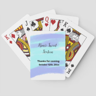 SIMPLE MINIMAL sweet sixteen elegant custom modern Playing Cards