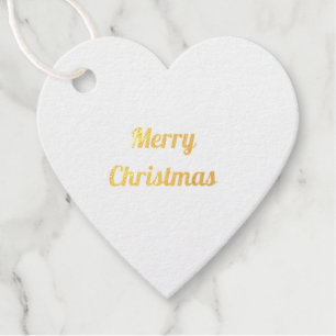 simple minimal text merry christmas gift tags