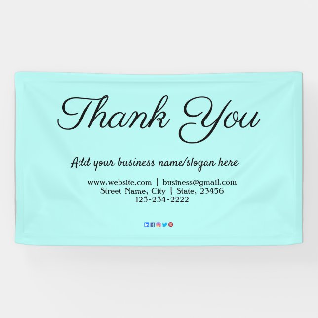 simple minimal text style add your name address banner (Horizontal)