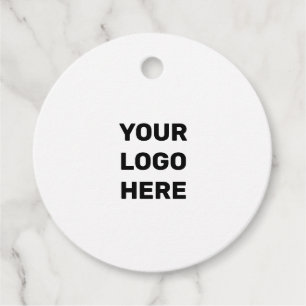 SIMPLE MINIMAL TEXT STYLE BUSINESS LOGO FOIL FAVOR FAVOUR TAGS