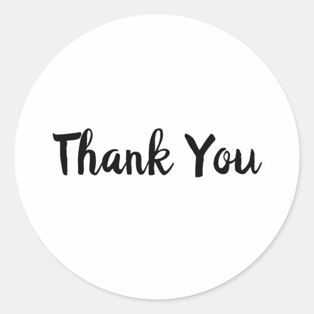 SIMPLE MINIMAL TEXT STYLE CLASSIC ROUND STICKER (Front)