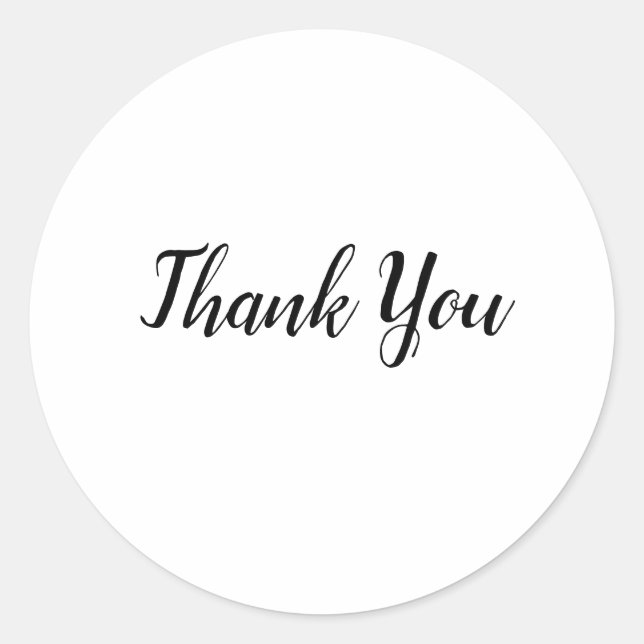 SIMPLE MINIMAL TEXT STYLE CLASSIC ROUND STICKER (Front)