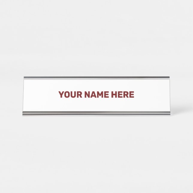 SIMPLE MINIMAL TEXT STYLE DOOR SIGN (Front)