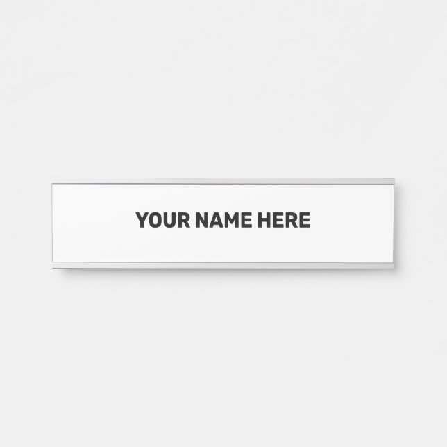 SIMPLE MINIMAL TEXT STYLE DOOR SIGN (Front)