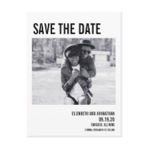 Simple & Minimal Typography Photo Save The Date