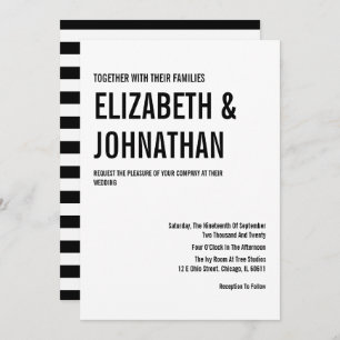 Simple & Minimal Typography Wedding Invite Card