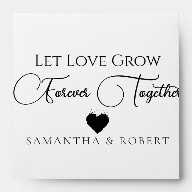 Simple Minimal Wedding Bridal Favour Seeds Envelop Envelope (Front)