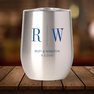 Simple Minimal Wedding Monogram Date Custom 