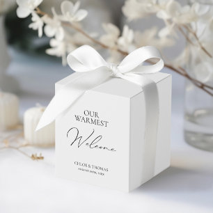 Simple Minimal Wedding Welcome Favour Box