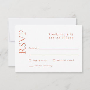 Simple Minimal White Citrus Grove Wedding RSVP