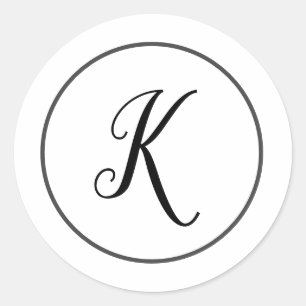 simple minimal white monogram envelope seals