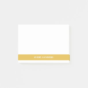 Simple Minimal Yellow Modern Colour Block  Post-it Notes