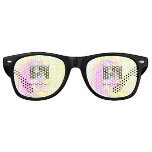 Simple minimal yellow pink sparkle add photo glitt retro sunglasses