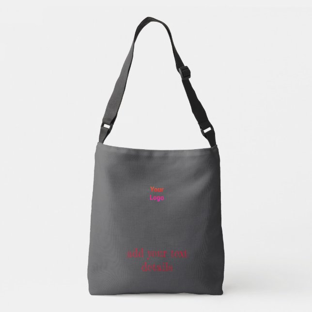 simple minimale design add your logo text large crossbody bag (Back)