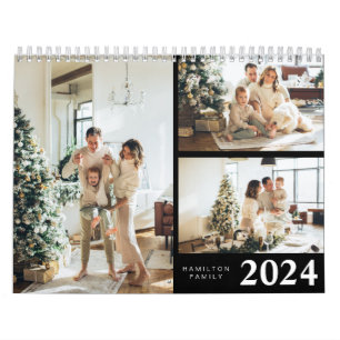 Simple Minimalist 2022 Family Photo Personalised Calendar