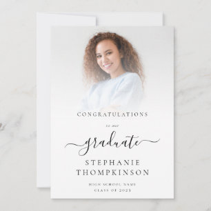 Simple Minimalist 2024 Photo Graduation  Announcement
