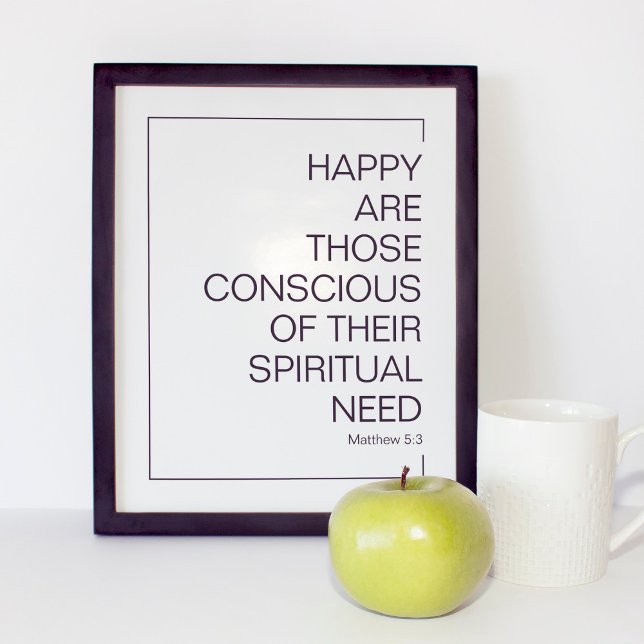 Simple Minimalist 2026 JW Year Text Matthew 5:3 Poster (Creator Uploaded)