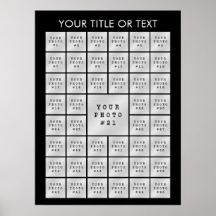Simple Minimalist 45 Photo Collage Personalised Poster