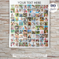 Simple Minimalist 90 Photo Collage Personalised