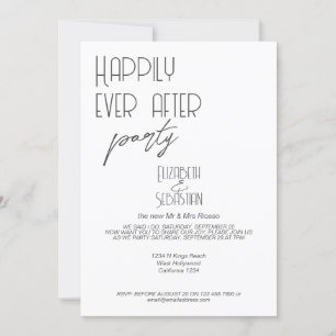 Simple minimalist after wedding party invitation