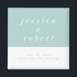 Simple Minimalist Airy Pastel Wedding Magnet<br><div class="desc">A simple and minimalist wedding ref magnet with airy pastel and white theme. Perfect give aways for your wedding.</div>