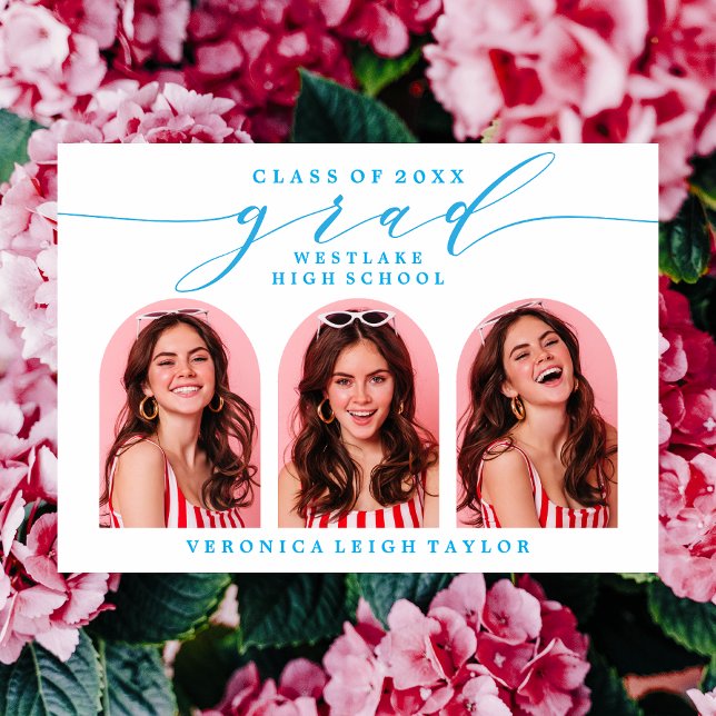 SIMPLE MINIMALIST ARCH CALLIGRAPHY GRAD INVITATION (Creator Uploaded)