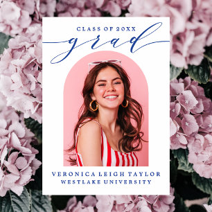 SIMPLE MINIMALIST ARCH CALLIGRAPHY GRAD INVITATION