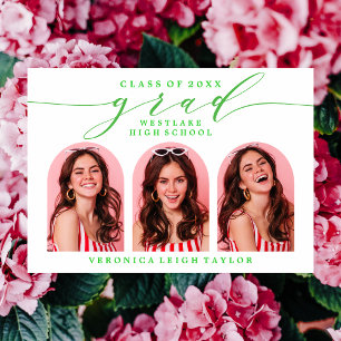 SIMPLE MINIMALIST ARCH CALLIGRAPHY GRAD INVITATION