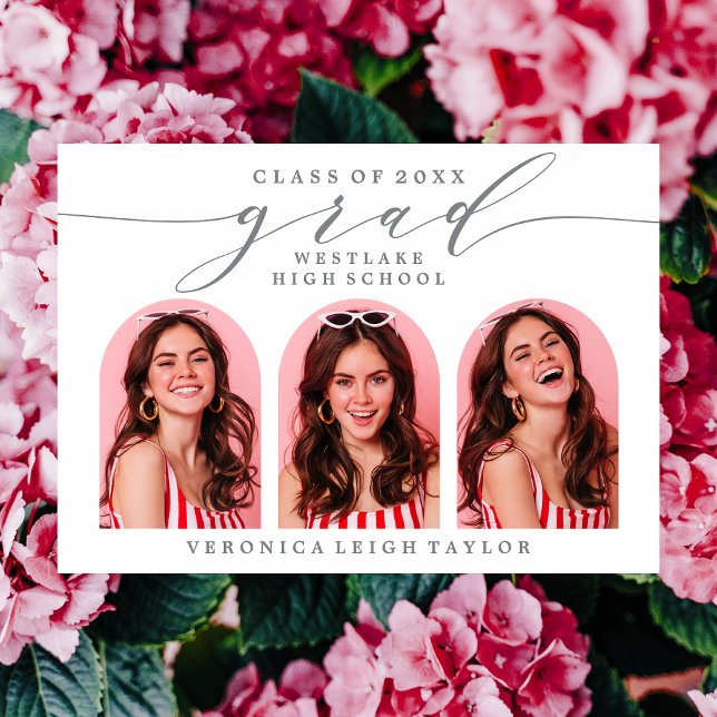 SIMPLE MINIMALIST ARCH CALLIGRAPHY GRAD INVITATION (Creator Uploaded)