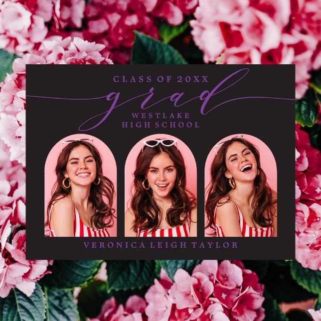 SIMPLE MINIMALIST ARCH CALLIGRAPHY GRAD INVITATION (Creator Uploaded)