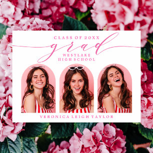 SIMPLE MINIMALIST ARCH CALLIGRAPHY GRAD INVITATION