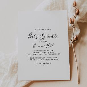 Simple Minimalist Baby Sprinkle Invitation