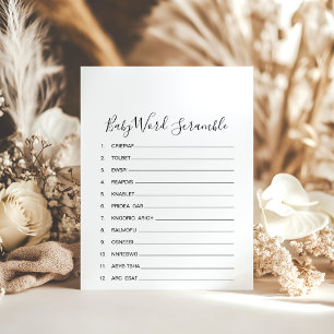 Simple Minimalist Baby Word Scramble Game