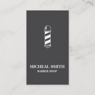 Simple Minimalist Barber Shop Business Card