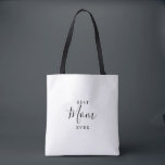 Simple Minimalist Best Mum Ever  Tote Bag<br><div class="desc">This simple minimalist best mum ever tote bag is the perfect gift to present your mother for mother's day. The simple and elegant design features classic and fancy script typography in black and white.</div>