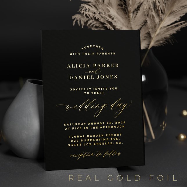 Simple minimalist black and gold elegant wedding (Creator Uploaded)