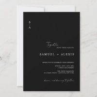 Simple Minimalist Black QR Code Photo Wedding
