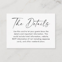 Simple Minimalist Black White Script Details
