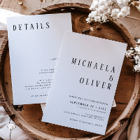 Simple Minimalist Black & White Typography Wedding