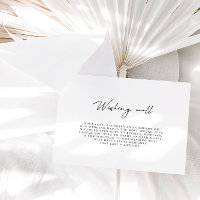 Simple Minimalist Black White Wedding Wishing Well