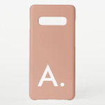 Simple Minimalist Blush Pink Custom Initial Samsung Galaxy Case<br><div class="desc">Simple Minimalist Blush Pink Custom Initial Samsung Galaxy S10  Case</div>
