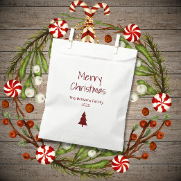 Simple Minimalist Boho Evergreen Christmas  Favour Bag
