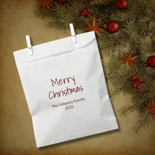 Simple Minimalist Boho Modern Christmas  Favour Bag