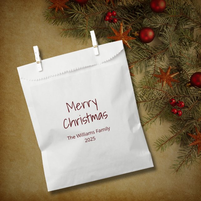 Simple Minimalist Boho Modern Christmas  Favour Bag (Creator Uploaded)