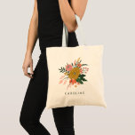 Simple Minimalist Botanical Flower Personalised Tote Bag<br><div class="desc">Simple Minimalist Botanical Flower Personalised Tote Bag</div>