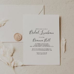 Simple Minimalist Bridal Luncheon Bridal Shower Invitation